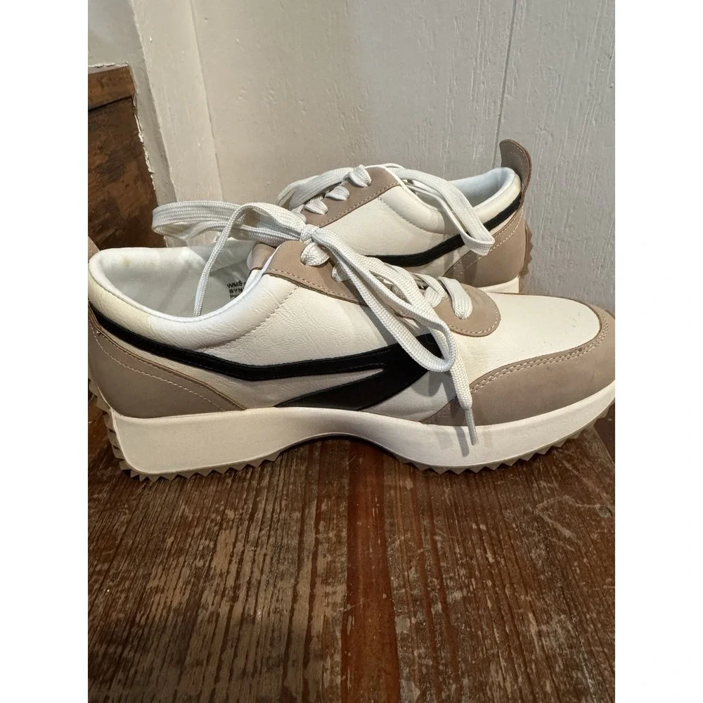 DV Dolce Vita Women's Sz 8.5 Bynx Platform Sneakers Neutral Chunky EUC